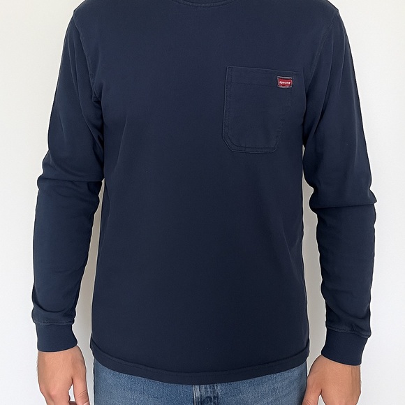 Wrangler Navy Blue Long Sleeve Shirt - Picture 1 of 8
